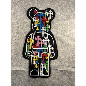 Chrome Hearts Bearbrick Crosses Rug Non Slip Back